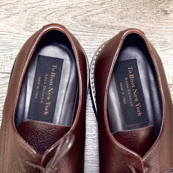$450 Neiman Marcus TO BOOT NEW YORK 11 M Italian Derby * add $15 new Trees main image 5